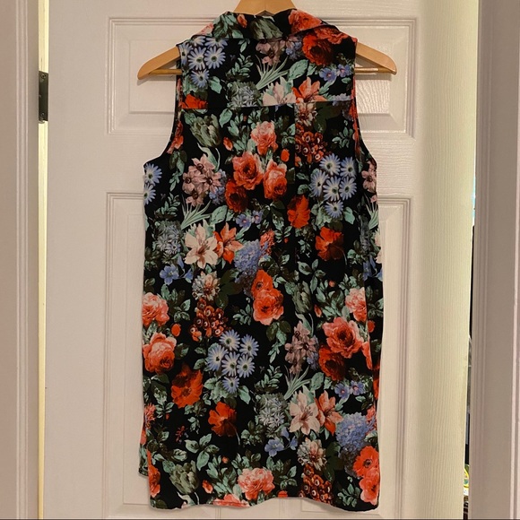 ⭐️Host Pick⭐️ Pinkblush Maternity Black floral tank top - Picture 6 of 7